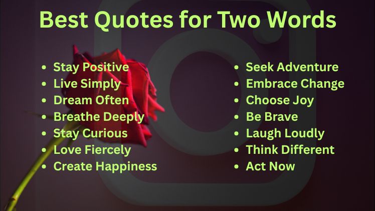 Best Quotes for Two Words