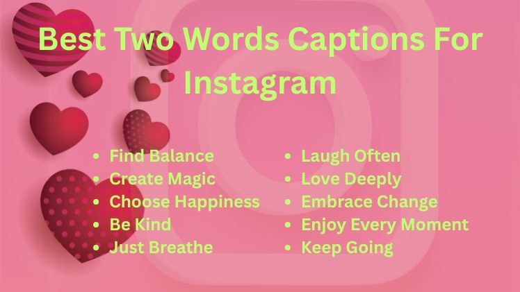 Best Two Words Captions For Instagram